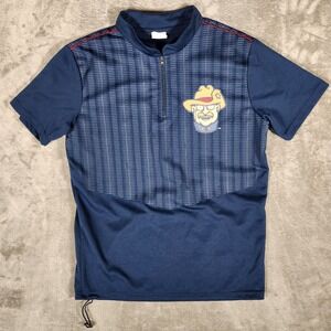Frisco Rough Riders Quarter Zip Shirt Mens Small Blue Excellent Minor League